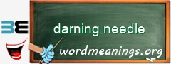 WordMeaning blackboard for darning needle
